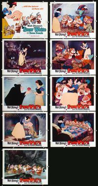7m043 SNOW WHITE & THE SEVEN DWARFS 9 LCs R67 Walt Disney animated cartoon classic!