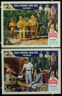 7m968 SPIRAL ROAD 2 LCs '62 Rock Hudson & Burl Ives in the jungle!
