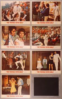 7m318 TROUBLE WITH GIRLS 7 LCs '69 great images of Elvis Presley in white suit!