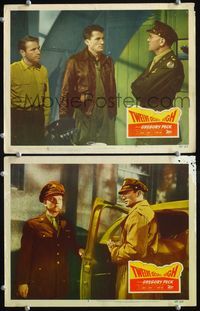 7m986 TWELVE O'CLOCK HIGH 2 LCs '50 Gregory Peck, Hugh Marlowe & Gary Merrill!