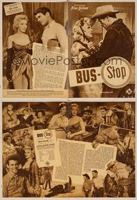 7p172 BUS STOP German program '56 different images of cowboy Don Murray & sexy Marilyn Monroe!