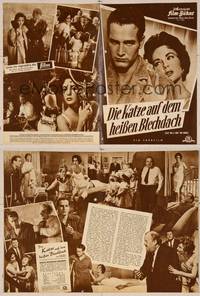 7p174 CAT ON A HOT TIN ROOF German program '58 different images of Elizabeth Taylor & Paul Newman!