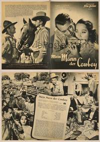 7p175 COWBOY & THE LADY German program '50 Gary Cooper, Merle Oberon, different images!