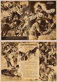 7p176 DEVIL HORSE German program '48 Harry Carey western serial, different images!