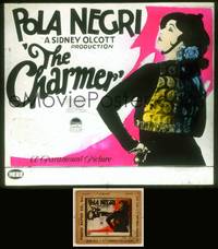 7p009 CHARMER glass slide '25 pretty Spanish Pola Negri must choose between two suitors!