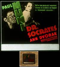 7p011 DR. SOCRATES glass slide '35 art of Paul Muni forced to help the mob, and sexy Ann Dvorak!