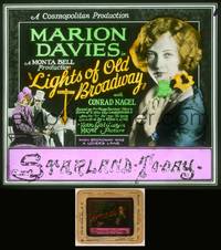 7p014 LIGHTS OF OLD BROADWAY glass slide '25 Marion Davies plays adopted twin Irish sisters!