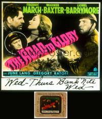 7p026 ROAD TO GLORY glass slide '36 Howard Hawks, French officers Fredric March & Warner Baxter!