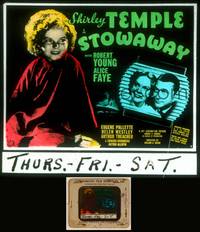 7p037 STOWAWAY style B glass slide '36 adorable Shirley Temple, Alice Fay & Robert Young!