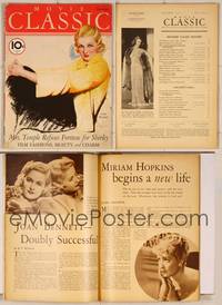7p075 MOVIE CLASSIC magazine December 1935, cool art portrait of Joan Bennett by Charles Sheldon!