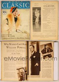 7p074 MOVIE CLASSIC magazine November 1935, wonderful art of Jean Harlow by Charles Sheldon!