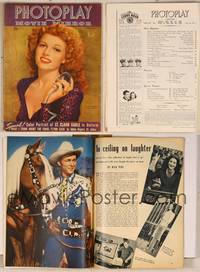 7p078 PHOTOPLAY magazine February 1943, close portrait of sexy Rita Hayworth by Paul Hesse!
