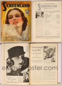 7p058 SCREENLAND magazine May 1933, great art portrait of Joan Crawford by Charles Sheldon!