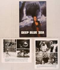 7p121 DEEP BLUE SEA presskit '99 cool image of sexy girl about to be attacked by gigantic shark!