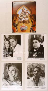 7p130 JEWEL OF THE NILE presskit '85 great art of Michael Douglas, Kathleen Turner & Danny DeVito!