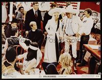7r553 MYRA BRECKINRIDGE color 11x14 still '70 John Huston & Mae West in white outfits & cowboy hats