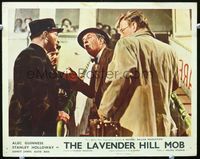 7r459 LAVENDER HILL MOB English LC '51 Alec Guinness watches Sterling Holloway arguing with cop!