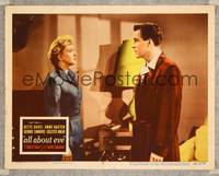 7r125 ALL ABOUT EVE LC #8 '50 close up of Celeste Holm staring at HUgh Marlowe!