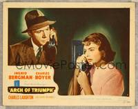 7r135 ARCH OF TRIUMPH LC #8 '47 montage of Ingrid Bergman speaking on phone to Charles Boyer!