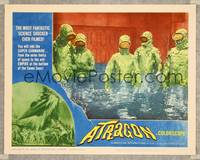 7r140 ATRAGON LC #2 '65 cool close up of guys in wacky scuba diving suits half underwater!