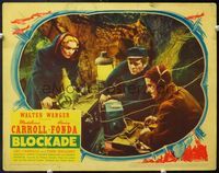 7r176 BLOCKADE LC '38 Madeleine Carroll in cave with men transmitting on radio!