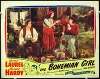 7r182 BOHEMIAN GIRL LC R47 gypsy woman yells at Oliver Hardy as Stan Laurel peels spuds!