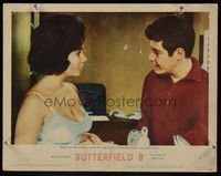 7r199 BUTTERFIELD 8 LC #3 '60 half-dressed callgirl Elizabeth Taylor close up with Eddie Fisher!
