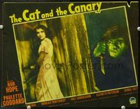 7r208 CAT & THE CANARY LC '39 best image of crazed lunatic with knife after Paulette Goddard!