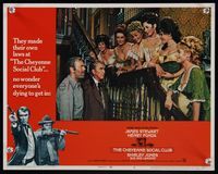 7r213 CHEYENNE SOCIAL CLUB LC #8 '70 Jimmy Stewart & Henry Fonda surrounded by hookers on stairs!