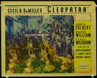7r223 CLEOPATRA LC '34 Warren William as Julius Caesar rides through street, Cecil B. DeMille