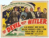 7r018 DEVIL WITH HITLER TC '42 hit Hitler where it hurts, plaster the painter with laughs!