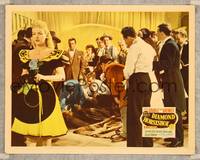 7r249 DIAMOND HORSESHOE LC '45 Betty Grable looks worried as Dick Haymes helps man on floor!