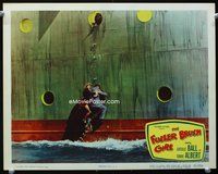 7r316 FULLER BRUSH GIRL LC '50 wacky image of Lucille Ball rescuing Eddie Albert outside big ship!
