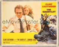 7r321 GAUNTLET LC #4 '77 close up of Clint Eastwood & Sondra Locke riding on motorcycle!