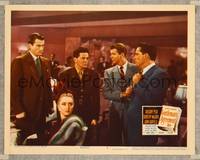 7r322 GENTLEMAN'S AGREEMENT LC #5 '47 John Garfield defends 'Jewish' Gregory Peck as Holm watches!