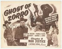 7r031 GHOST OF ZORRO chap 8 TC '49 serial, Clayton Moore as the West's most famous mystery rider!