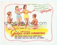 7r033 GIDGET GOES HAWAIIAN TC '61 completely different art of two guys watching girls hula dance!