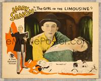 7r328 GIRL IN THE LIMOUSINE LC '24 close up of shocking Larry Semon holding unconscious girl!