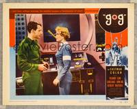 7r334 GOG LC #4 '54 close up of Richard Egan & pretty Constance Dowling in cool laboratory!