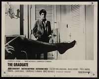 7r342 GRADUATE int'l LC #1 '68 classic image of Dustin Hoffman & Anne Bancroft's sexy leg!
