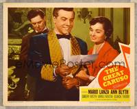 7r344 GREAT CARUSO LC #7 '51 close up of Mario Lanza in wild jacket & with pretty Ann Blyth!