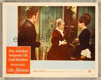7r369 HEIRESS LC #5 '49 William Wyler, Olivia de Havilland, Montgomery Clift & Miriam Hopkins