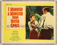7r399 I MARRIED A MONSTER FROM OUTER SPACE LC #2 '58 close up of Gloria Talbott rejecting Tryon!