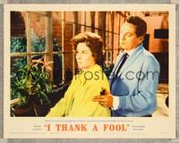 7r404 I THANK A FOOL LC #4 '62 close up of bleak & lonely Susan Hayward with Peter Finch!