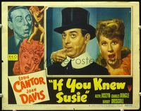 7r412 IF YOU KNEW SUSIE LC #2 '47 close up of Eddie Cantor chewing on Joan Davis' finger!