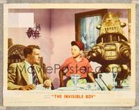 7r415 INVISIBLE BOY LC #6 '57 young Richard Eyer tells his dad about Robby the Robot!