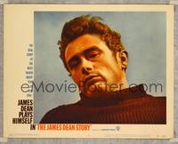 7r421 JAMES DEAN STORY LC #4 '57 best super close up of the most talked about star of our time!