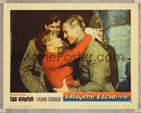 7r450 LAFAYETTE ESCADRILLE LC #2 '58 close up of Tab Hunter hugging pretty Etchika Choureau!