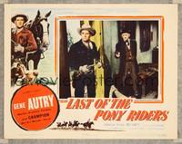 7r456 LAST OF THE PONY RIDERS LC '53 Gene Autry enters cabin but bad guy is waiting behind door!