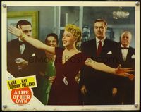 7r462 LIFE OF HER OWN LC #3 '50 Ray Milland watches Lana Turner singing with arms outstretched!